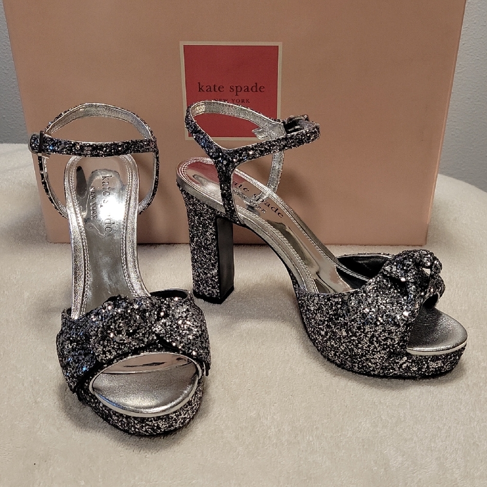 Kate Spade miya Glitter Heels, NIB